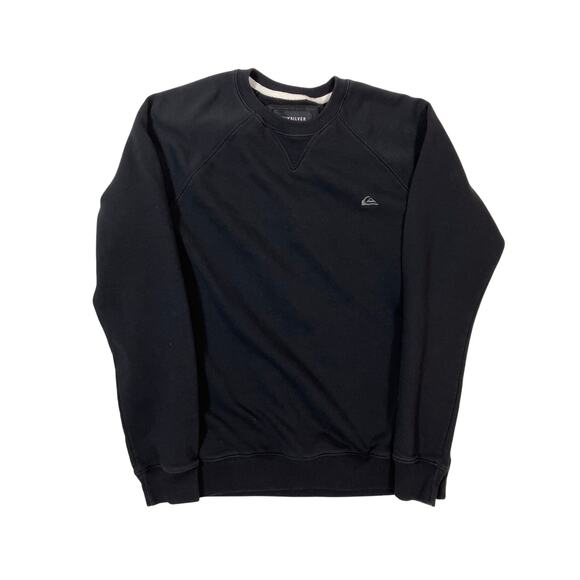 Quicksilver Embroidered Crewneck Men's Small Y2k 90's Black Silver - Picture 1 of 6